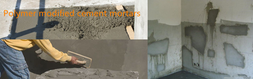 Polymer modified cement mortars